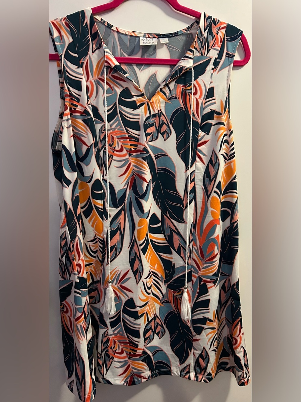 Tropical floral sleeveless mini dress